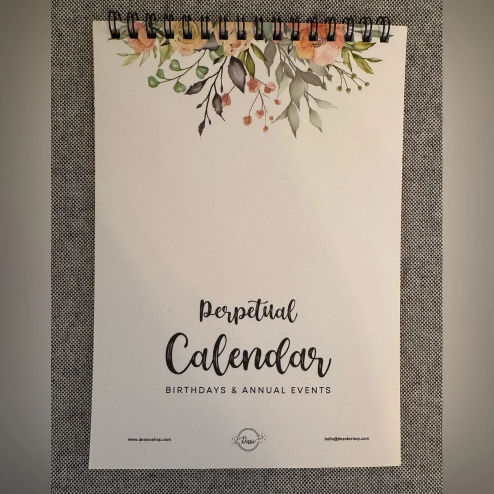Perpetual calendar New with all months Jan-Dec